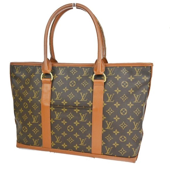 LOUIS VUITTON Sac Weekend PM Shoulder Bag Monogram Leather Brown M42425 65YB447 - Picture 1 of 16